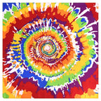 Vibrant Rainbow Bandana Set - 4 Pack Multi-Pattern Square Headwraps