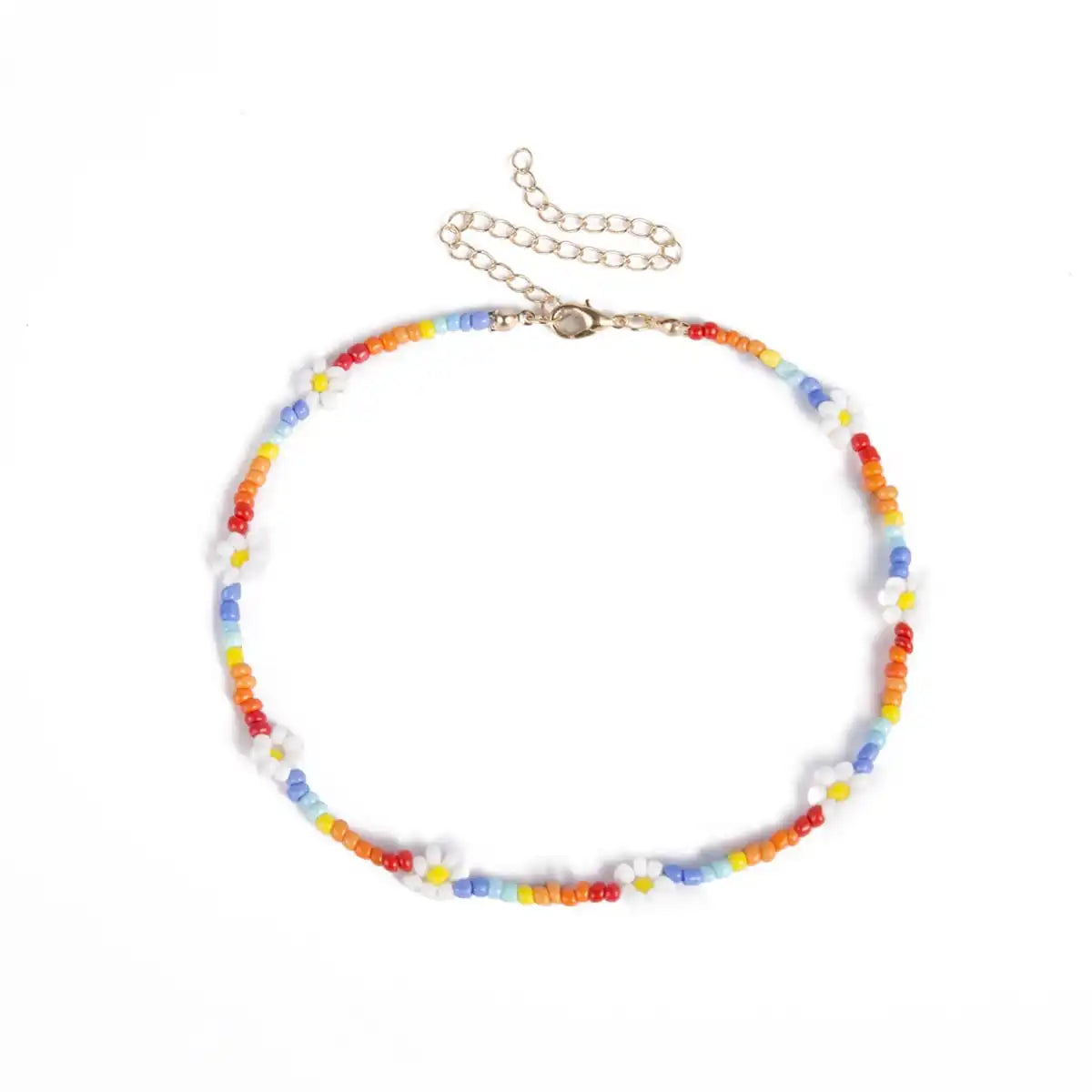 Rainbow Daisy Jewelry Set Flat Lay