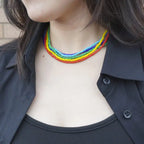 Handmade Colorful Seed Bead Necklace Set - 5 Vibrant Colors Bundle