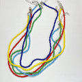 Handmade Colorful Seed Bead Necklace Set - 5 Vibrant Colors Bundle