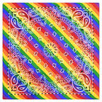 Vibrant Rainbow Bandana Set - 4 Pack Multi-Pattern Square Headwraps