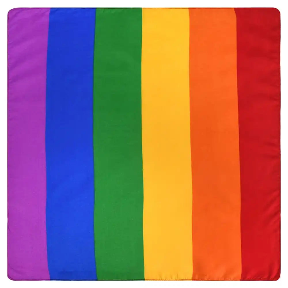 Vibrant Rainbow Bandana Set - 4 Pack Multi-Pattern Square Headwraps
