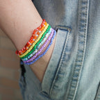 Rainbow Beaded Stackable Bracelet Set (7pcs)