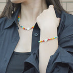 Rainbow Smile Necklace&amp;Bracelet Set