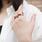 Rainbow Acetate Stackable Ring Set