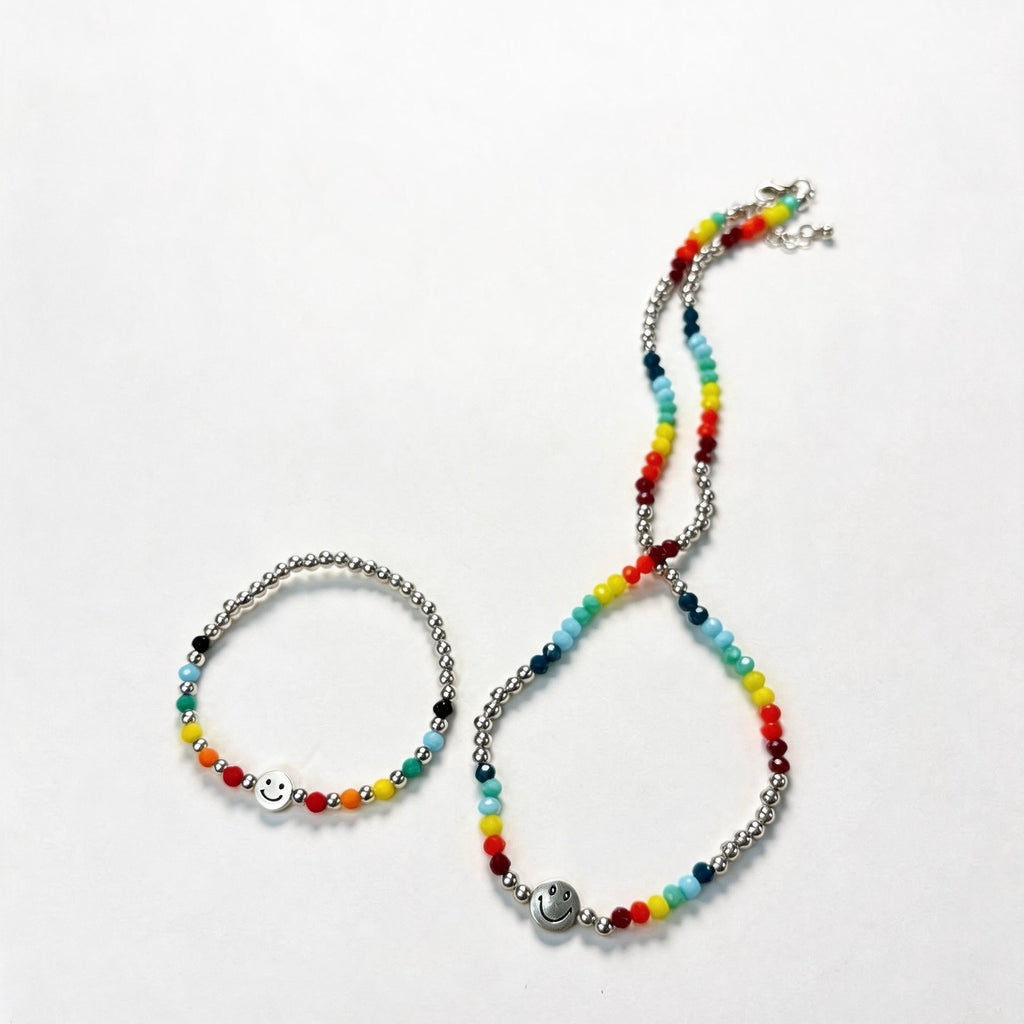 Rainbow Smile Necklace&amp;Bracelet Set