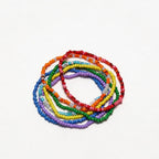 Rainbow Beaded Stackable Bracelet Set (7pcs)