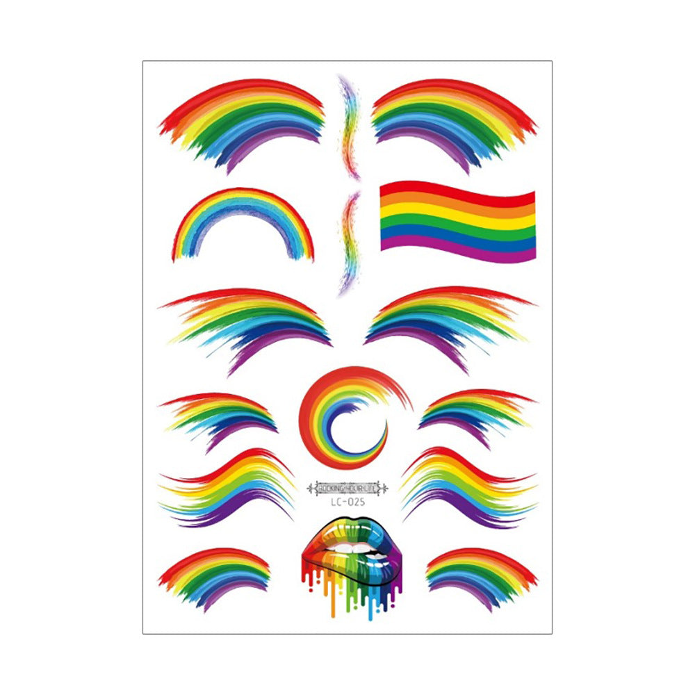 Pride Day Disposable Tattoo Stickers Set - 300+ Designs on 19 pieces