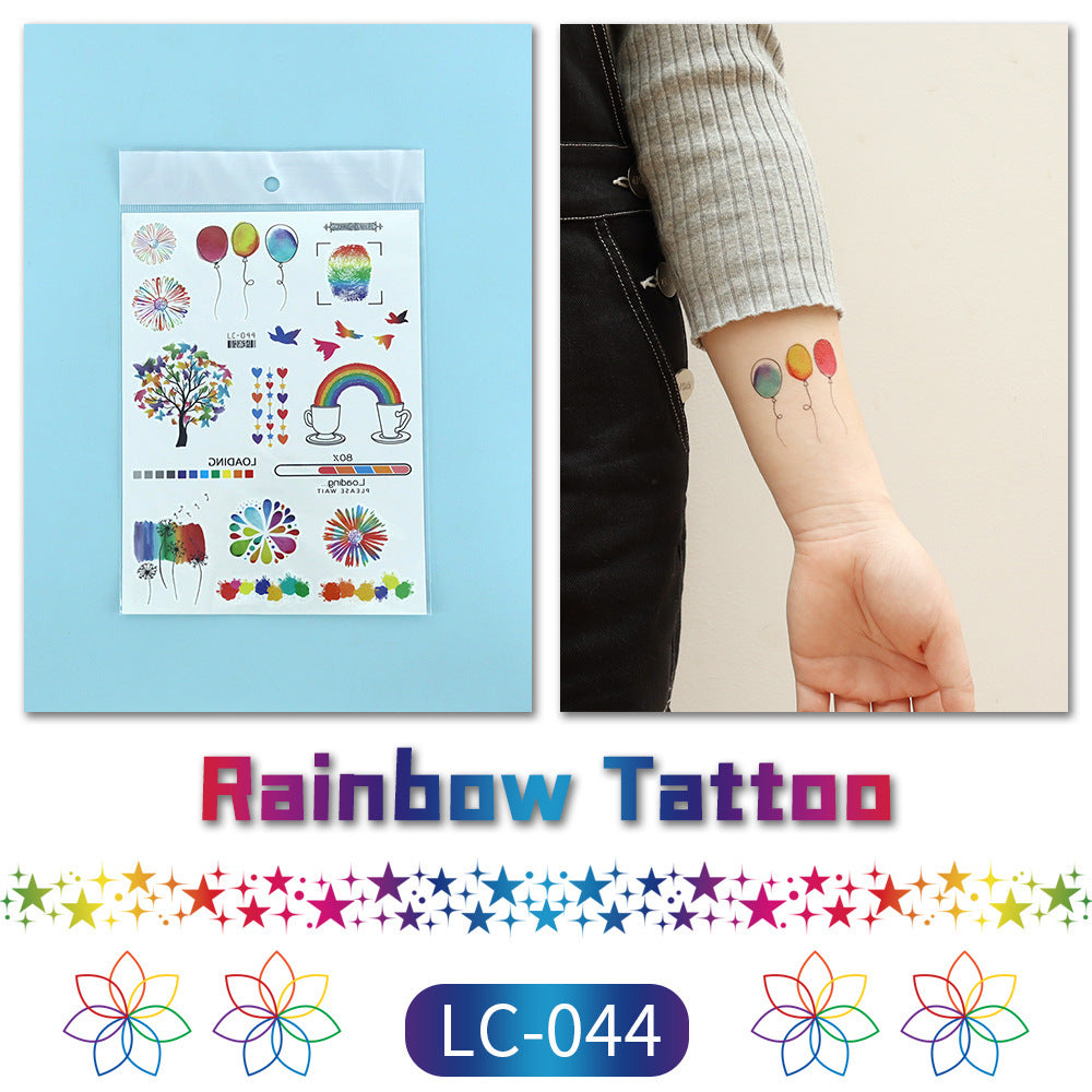 Pride Day Disposable Tattoo Stickers Set - 300+ Designs on 19 pieces
