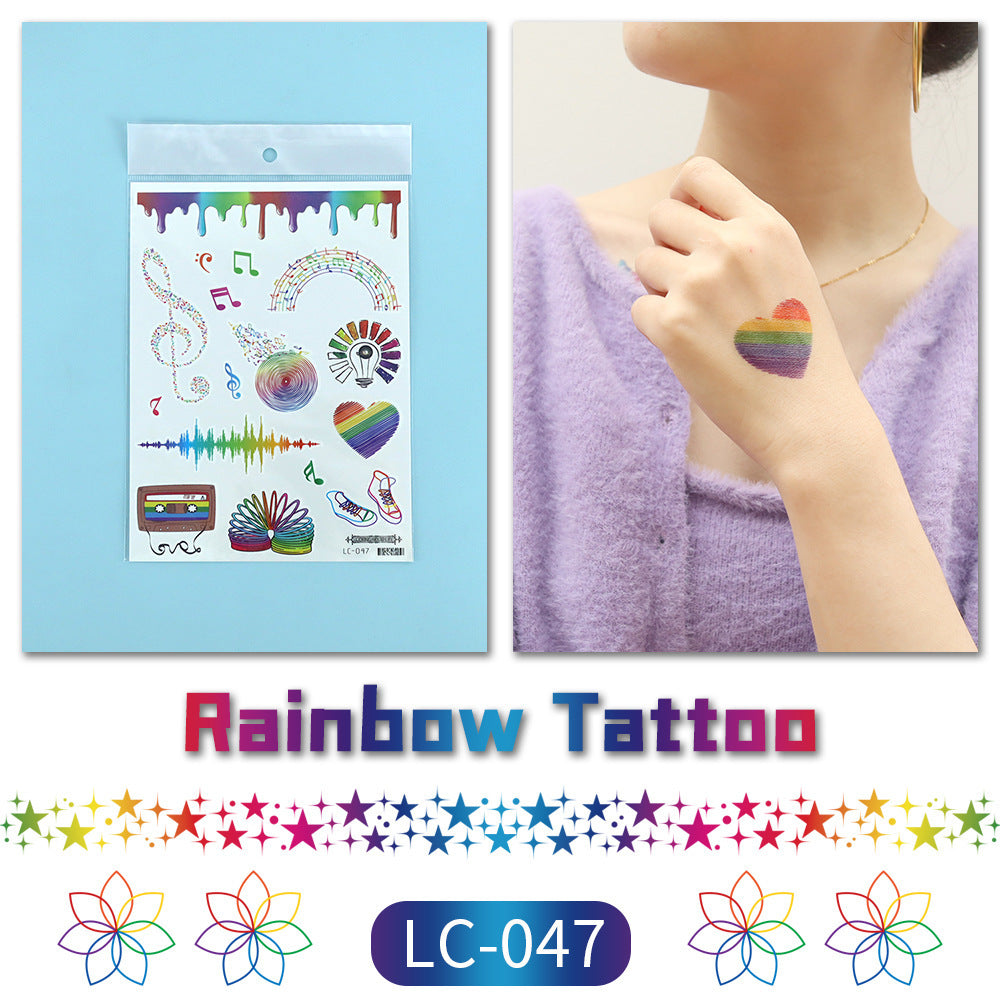 Pride Day Disposable Tattoo Stickers Set - 300+ Designs on 19 pieces