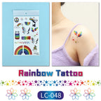 Pride Day Disposable Tattoo Stickers Set - 300+ Designs on 19 pieces