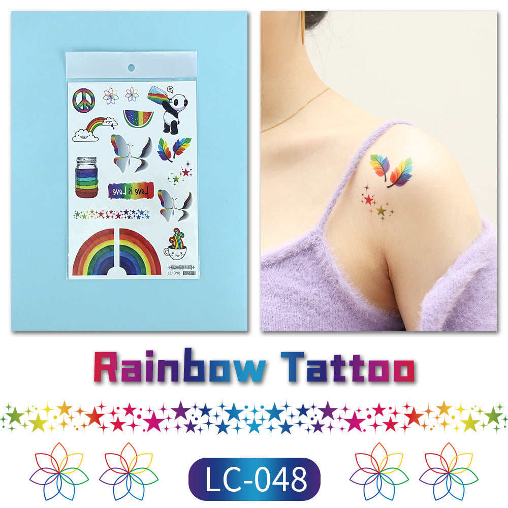 Pride Day Disposable Tattoo Stickers Set - 300+ Designs on 19 pieces