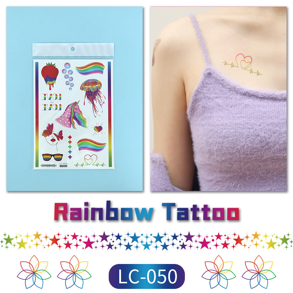 Pride Day Disposable Tattoo Stickers Set - 300+ Designs on 19 pieces