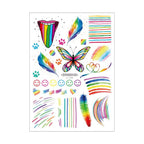 Pride Day Disposable Tattoo Stickers Set - 300+ Designs on 19 pieces