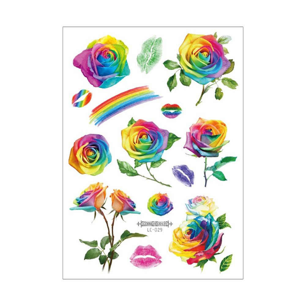 Pride Day Disposable Tattoo Stickers Set - 300+ Designs on 19 pieces