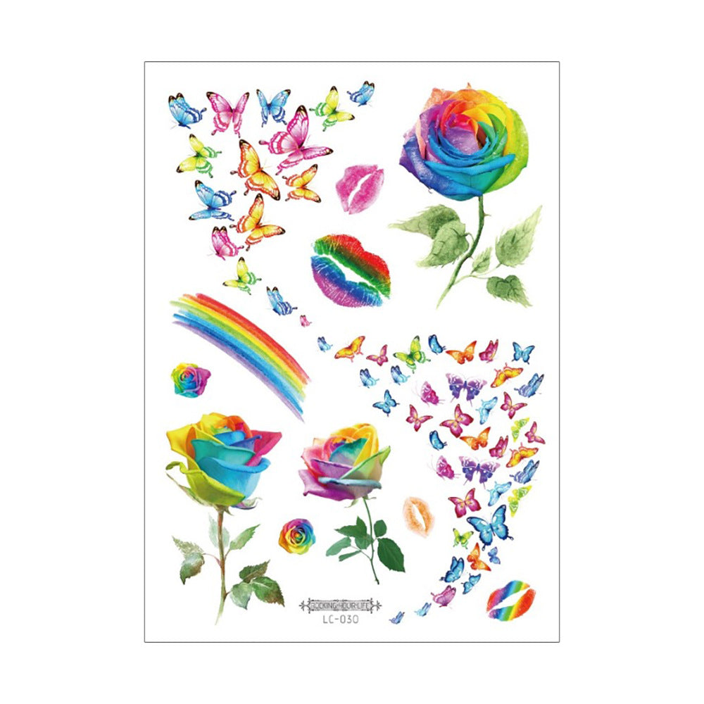 Pride Day Disposable Tattoo Stickers Set - 300+ Designs on 19 pieces