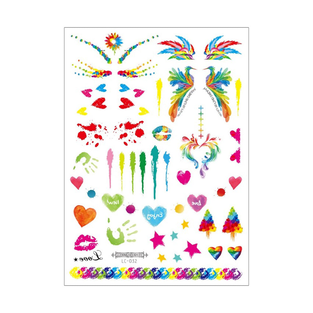 Pride Day Disposable Tattoo Stickers Set - 300+ Designs on 19 pieces