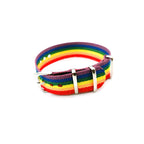 Bohemian 9-Piece Rainbow Multi-Layer Bracelet Set - Adjustable Hand-Woven Cords & Leather